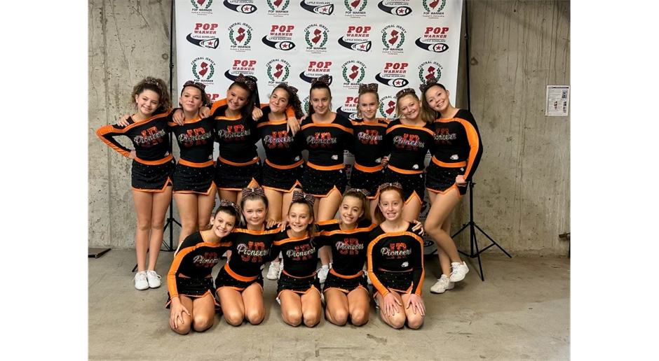 SBU Jr. Pioneers Cheer Team